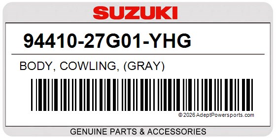 Suzuki 94410-27G01-YHG Body, Cowling, (Gray)