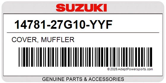 Suzuki 14781-27G10-YYF Cover, Muffler