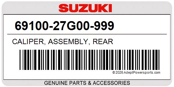 Suzuki 69100-27G00-999 Caliper, Assembly, Rear