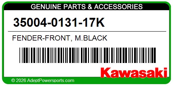 Kawasaki 35004-0131-17K Fender-Front, M.Black