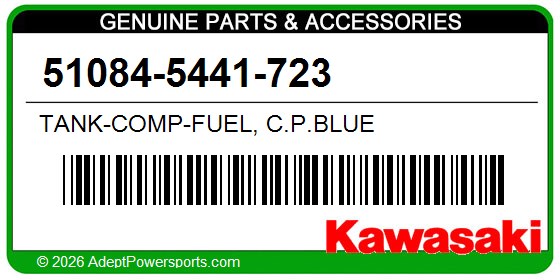 Kawasaki 51084-5441-723 Tank-Comp-Fuel, C.P.Blue