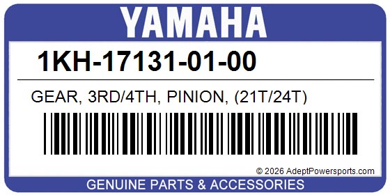 Yamaha 1KH-17131-01-00 Gear, 3Rd/4Th, Pinion, (21T/24T)