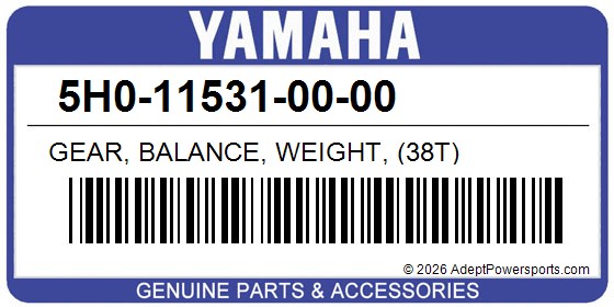 Yamaha 5H0-11531-00-00 Gear, Balance, Weight, (38T)