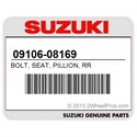 Suzuki 09106-08169 Bolt, Seat, Pillion, Rr