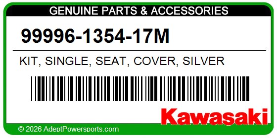 Kawasaki 99996-1354-17M Kit, Single, Seat, Cover, Silver