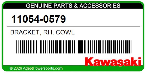 Kawasaki 11054-0579 Bracket, Rh, Cowl
