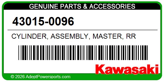 Kawasaki 43015-0096 Cylinder, Assembly, Master, Rr