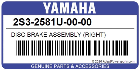 Yamaha 2S3-2581U-00-00 Disc Brake Assembly (Right)
