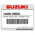 Suzuki 14450-38B02 Clamp, Muffler, Connector, Rh