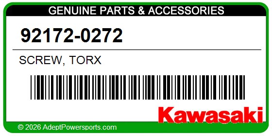 Kawasaki 92172-0272 Screw, Torx