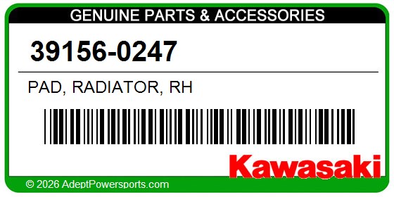 Kawasaki 39156-0247 Pad, Radiator, Rh