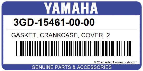 Yamaha 3GD-15461-00-00 Gasket, Crankcase, Cover, 2