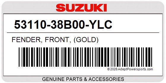 Suzuki 53110-38B00-YLC Fender, Front, (Gold)
