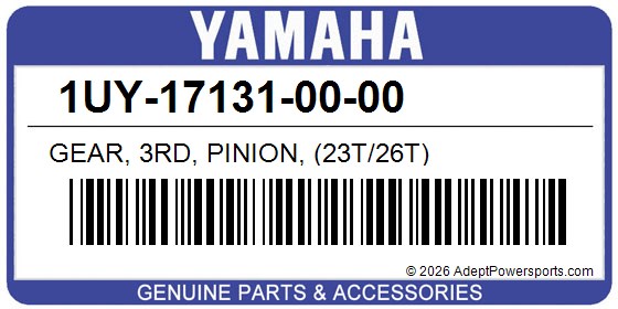 Yamaha 1UY-17131-00-00 Gear, 3Rd, Pinion, (23T/26T)