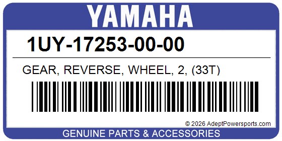 Yamaha 1UY-17253-00-00 Gear, Reverse, Wheel, 2, (33T)
