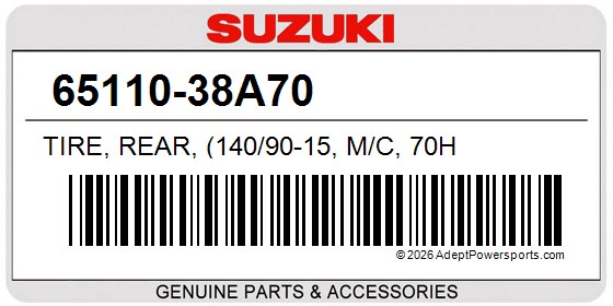 Suzuki 65110-38A70 Tire, Rear, (140/90-15, M/C, 70H