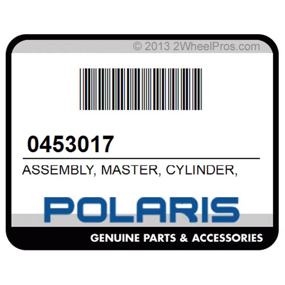 Polaris 0453017 Assembly, Master, Cylinder, Rh