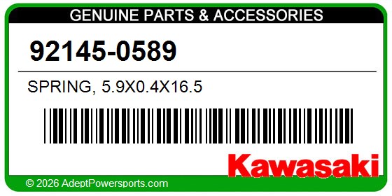 Kawasaki 92145-0589 Spring, 5.9X0.4X16.5