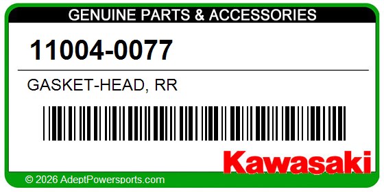 Kawasaki 11004-0077 Gasket-Head, Rr