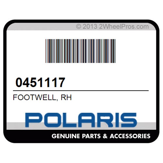 Polaris 0451117 Footwell, Rh
