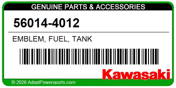 Kawasaki 56014-4012 Emblem, Fuel, Tank