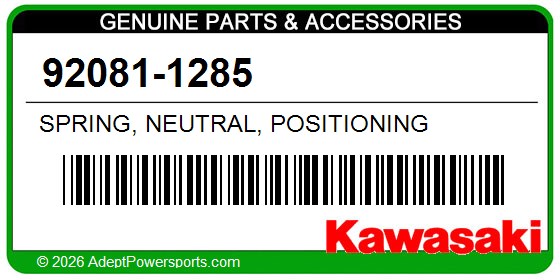 Kawasaki 92081-1285 Spring, Neutral, Positioning