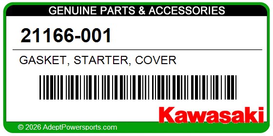 Kawasaki 21166-001 Gasket, Starter, Cover