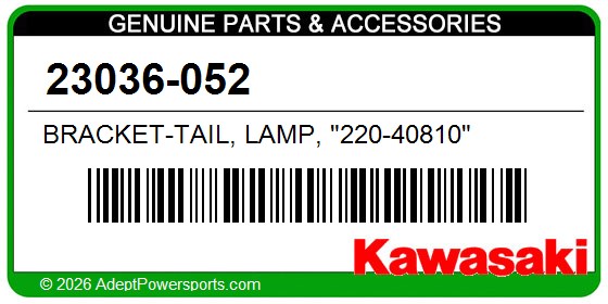 Kawasaki 23036-052 Bracket-Tail, Lamp, "220-40810"