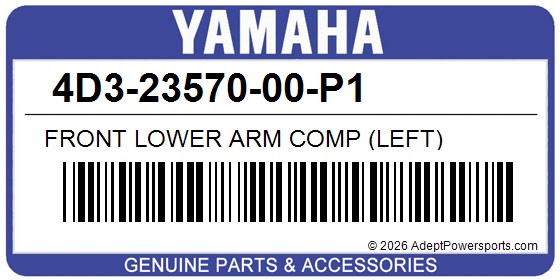 Yamaha 4D3-23570-00-P1 Front Lower Arm Comp (Left)