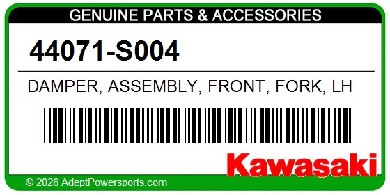 Kawasaki 44071-S004 Damper, Assembly, Front, Fork, Lh