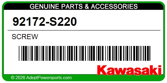 Kawasaki 92172-S220 Screw