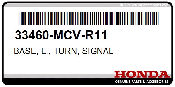 Honda 33460-MCV-R11 Base, L., Turn, Signal