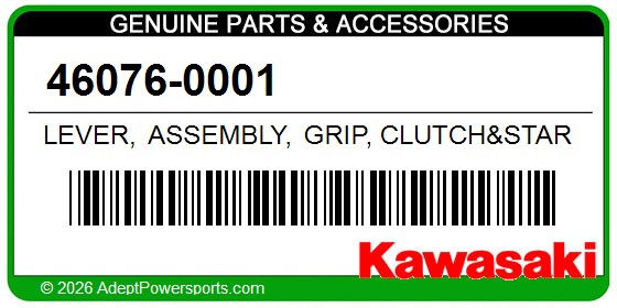 Kawasaki 46076-0001 Lever, Assembly, Grip, Clutch&Starter