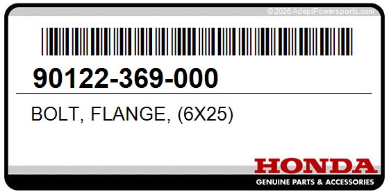 Honda 90122-369-000 Bolt, Flange, (6X25)