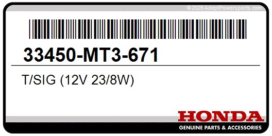 Honda 33450-MT3-671 T/Sig (12V 23/8W)