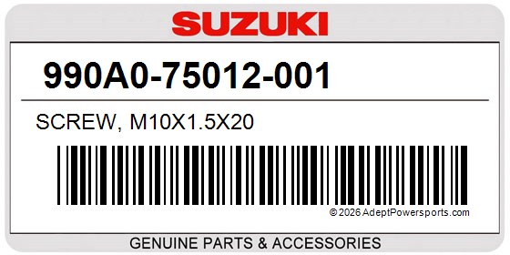 Suzuki 990A0-75012-001 Screw, M10x1.5X20