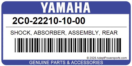 Yamaha 2C0-22210-10-00 Shock, Absorber, Assembly, Rear