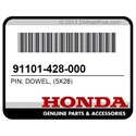 Honda 91101-428-000 Pin, Dowel, (5X28)