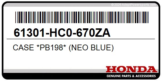 Honda 61301-HC0-670ZA Case *Pb198* (Neo Blue)