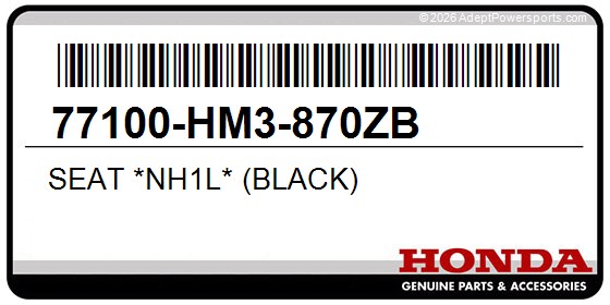 Honda 77100-HM3-870ZB Seat *Nh1l* (Black)