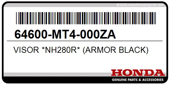 Honda 64600-MT4-000ZA Visor *Nh280r* (Armor Black)