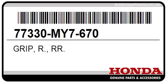 Honda 77330-MY7-670 Grip, R., Rr.