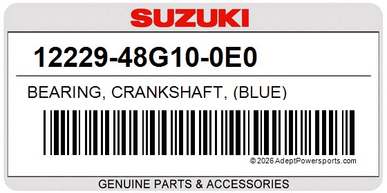 Suzuki 12229-48G10-0E0 Bearing, Crankshaft, (Blue)