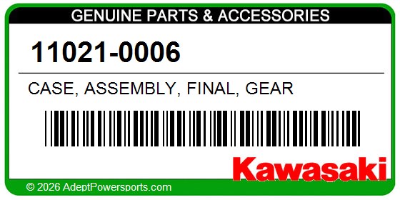 Kawasaki 11021-0006 Case, Assembly, Final, Gear