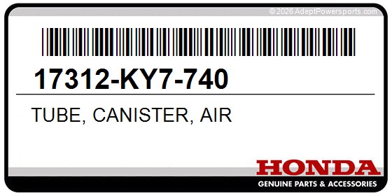 Honda 17312-KY7-740 Tube, Canister, Air