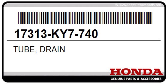 Honda 17313-KY7-740 Tube, Drain