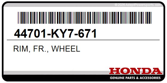 Honda 44701-KY7-671 Rim, Fr., Wheel