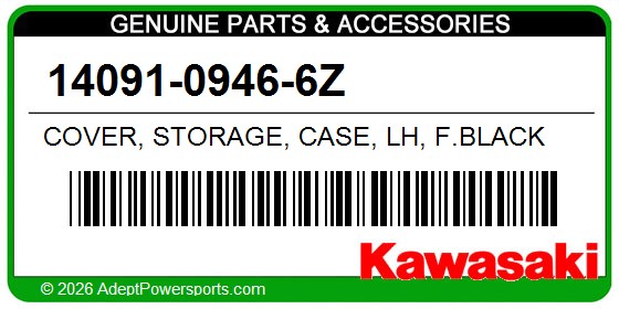Kawasaki 14091-0946-6Z Cover, Storage, Case, Lh, F.Black