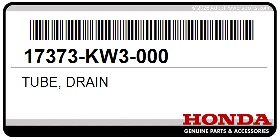 Honda 17373-KW3-000 Tube, Drain
