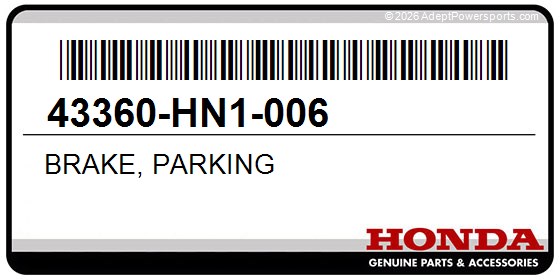 Honda 43360-HN1-006 Brake, Parking